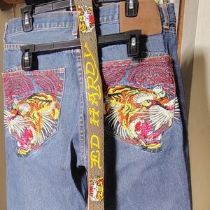 Embroidered Blue Jeans